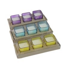 Komplet 3 dekorativnih sveč citronella Elis 5x5 cm - INA7447