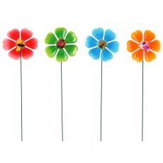 Okrasitev na palici za lonec/vrt - cvetje 13x2x68 cm - SUS9913