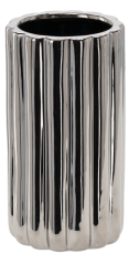 Vaza keramična 10x10x19 cm - srebrna - HAZ1114