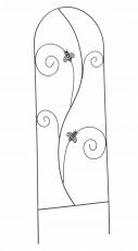 Chomik - Vrtna opora za rastline 60x167 cm - črna - PERG-N1916