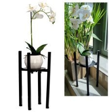 Kovinsko stojalo / cvetlični lonec za lonček 20 - 30,5 cm x 38 cm črno *1947