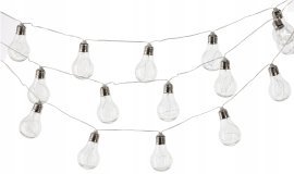 Chomik - Sončna vrtna girlanda 2 + 1,8 m 10 LED - bela - SOL3538