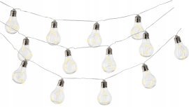 Chomik - Sončna vrtna girlanda 2 + 1,8 m 10 LED - bela - SOL3538