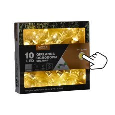 Chomik - Sončna vrtna girlanda 2 + 1,8 m 10 LED - bela - SOL3538
