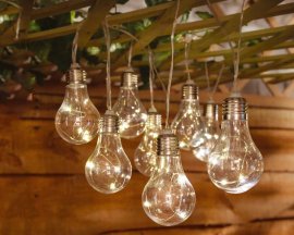 Chomik - Sončna vrtna girlanda 2 + 1,8 m 10 LED - bela - SOL3538