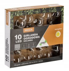 Chomik - Sončna vrtna girlanda 2 + 1,8 m 10 LED - bela - SOL3538