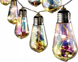 Chomik - Sončna vrtna girlanda 2 + 3,8 m 20 LED - hladno bela - SOL3569