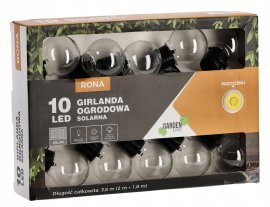 Chomik - Sončna vrtna girlanda 2 + 1,8 m 10 LED - topla bela - SOL3583