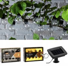 Chomik - Sončna vrtna girlanda 2 + 1,8 m 10 LED - topla bela - SOL3583