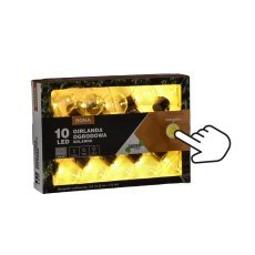 Chomik - Sončna vrtna girlanda 2 + 1,8 m 10 LED - topla bela - SOL3583