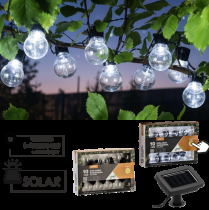 Chomik - Sončna vrtna girlanda 2 + 1,8 m 10 LED - hladen bel - SOL3590