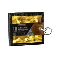 Chomik - Sončna vrtna girlanda 2 + 1,8 m 10 LED - toplo bela - SOL3606