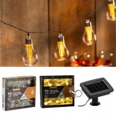Chomik - Sončna vrtna girlanda 2 + 1,8 m 10 LED - toplo bela - SOL3606