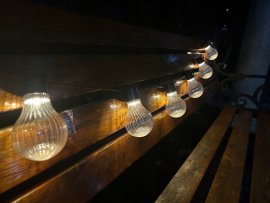 Chomik - Sončna vrtna girlanda 2 + 1,8 m 10 LED - toplo bela - SOL3613
