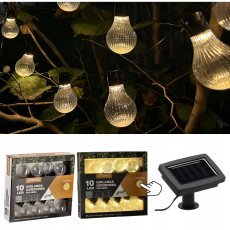 Chomik - Sončna vrtna girlanda 2 + 1,8 m 10 LED - toplo bela - SOL3613