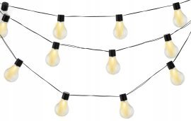 Chomik - Sončna vrtna girlanda 2 + 1,8 m 10 LED - toplo bela - SOL3613