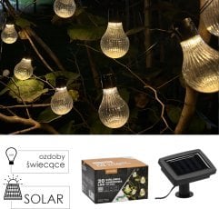 Vrtna sončna veriga dł. 2 + 3,8 m stripes 20 led topla bela *3620