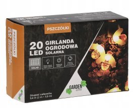 Chomik - Sončna vrtna girlanda 2 + 3,8 m 20 LED - topla bela - SOL3637