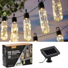 Chomik - Sončna vrtna girlanda 2 + 1,8 m 10 LED topla bela - SOL3668