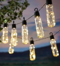 Chomik - Sončna vrtna girlanda 2 + 1,8 m 10 LED topla bela - SOL3668