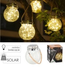 Svetilka na sončno energijo 20 LED - toplo bela - SOL3682