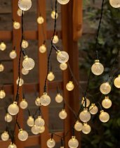 Chomik - Komplet 2 sončnih svetilk 2 + 9,9 m - bubble 100 LED - topla bela - SOL3774