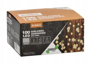 Chomik - Komplet 2 sončnih svetilk 2 + 9,9 m - bubble 100 LED - topla bela - SOL3774