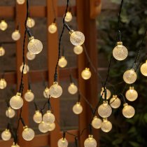 Chomik - Komplet 2 sončnih svetilk 2 + 9,9 m - bubble 100 LED - topla bela - SOL3774