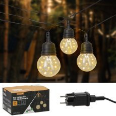 Girlanda ogrodowa 5 v dł. 3 + 7 m bubble wire 10 led ciepły biały z uchwytami *1298  Vrtna girlanda 5 v dol. 3 + 7 m bubble wire 10 led toplo bela z nosilci *1298
