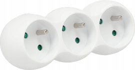 Razdelilec napajalni trak 3 vtičnice - bela - KAB2660