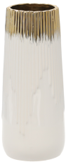 Vaza keramična - zlato-bela - ELI3406