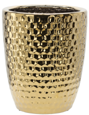 Keramični okras za lonček 31,5 cm - zlata satovje - ELI3482