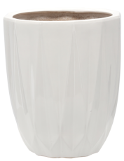 Keramični ovitek za lonček 30 cm - bel sijaj - ELI3659