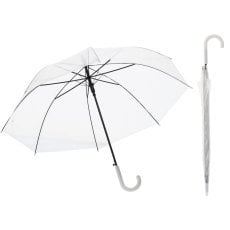 Parasol polavtomatski 99 cm - prozoren - UMB4632