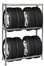 Polica za pnevmatike s polico 180x120x40 cm - REA5219
