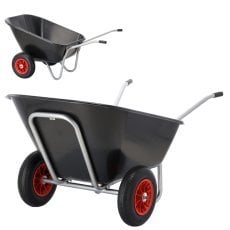 Samokolnica vrtna - prostornina 280 l - črna /2 kolesi/ *5226