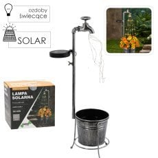 Chomik - LED solarna svetilka - pipa z lončkom 30 LED - toplo bela - SOL6186