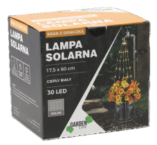 Chomik - LED solarna svetilka - pipa z lončkom 30 LED - toplo bela - SOL6186