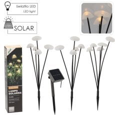 Svetilka na sončno energijo 3 glive 15 LED - toplo bela - SOL6100