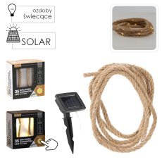 Chomik - Solarna vrtna girlanda 3 m, 35 LED - toplo bela - SOL6056