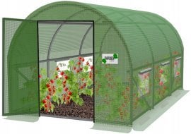 Vrtni rastlinjak 3-segmentni 4x2,5x2 m - TUN6216