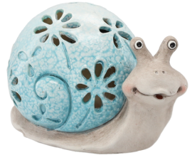 Vrtna figurica - Modri polž LED - GOT9002