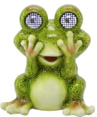 Vrtna figurica - žaba s svetlečimi očmi LED - GOT9262