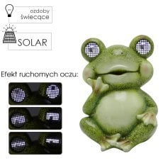 Vrtna figurica - žaba s svetlečimi očmi LED - GOT9279