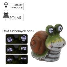 Vrtna figurica - polž s svetlečimi očmi LED - GOT9361