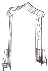 Pergola vrtna - antični bron - GOM1449