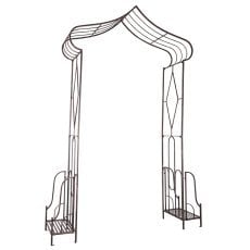 Pergola vrtna 173 x 51 x 260 cm antični bron *1449