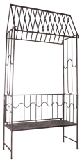 Pergola vrtna s klopjo - antični bron - GOM1456