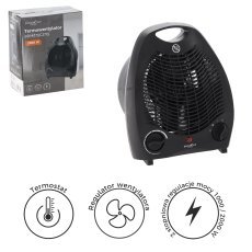 Električni termoventilator / grelnik z varnostnim stikalom črn 2000 w *3001