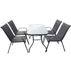 Komplet vrtnega pohištva - črni - TIH6629